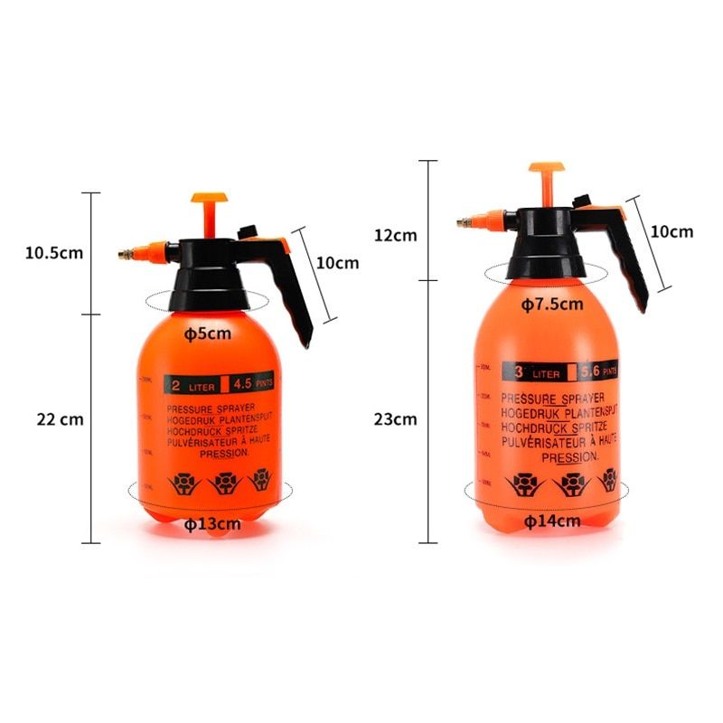 Spray Bottle Mist Air Compression Pump Watering Bottle Gardening Fertilizers Manual Air Pressure Spray Can Sprayer 2L