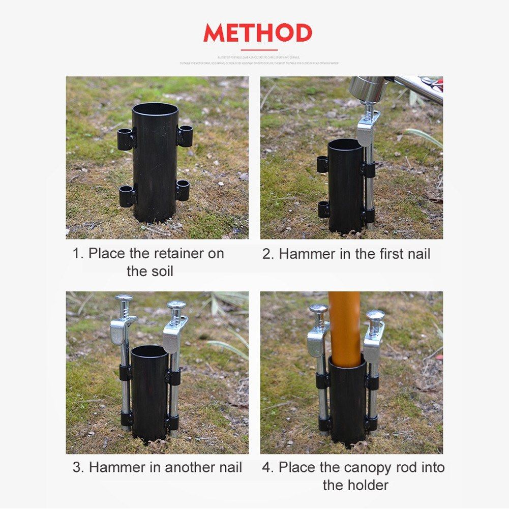 Outdoor Camping Fishing Canopy Pole Holder Tent Awning