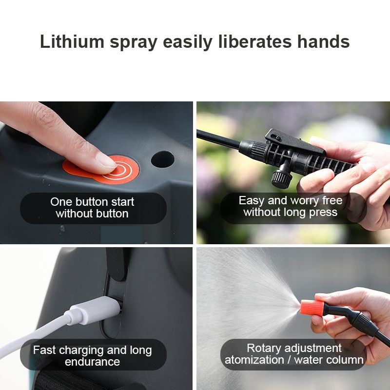 5L Electric Sprayer 2000mAh 3.7V Agricultural Pesticide Dispenser Rechargeable Lithium Battery Garden Plants Irrigation Sprayer 03 Original