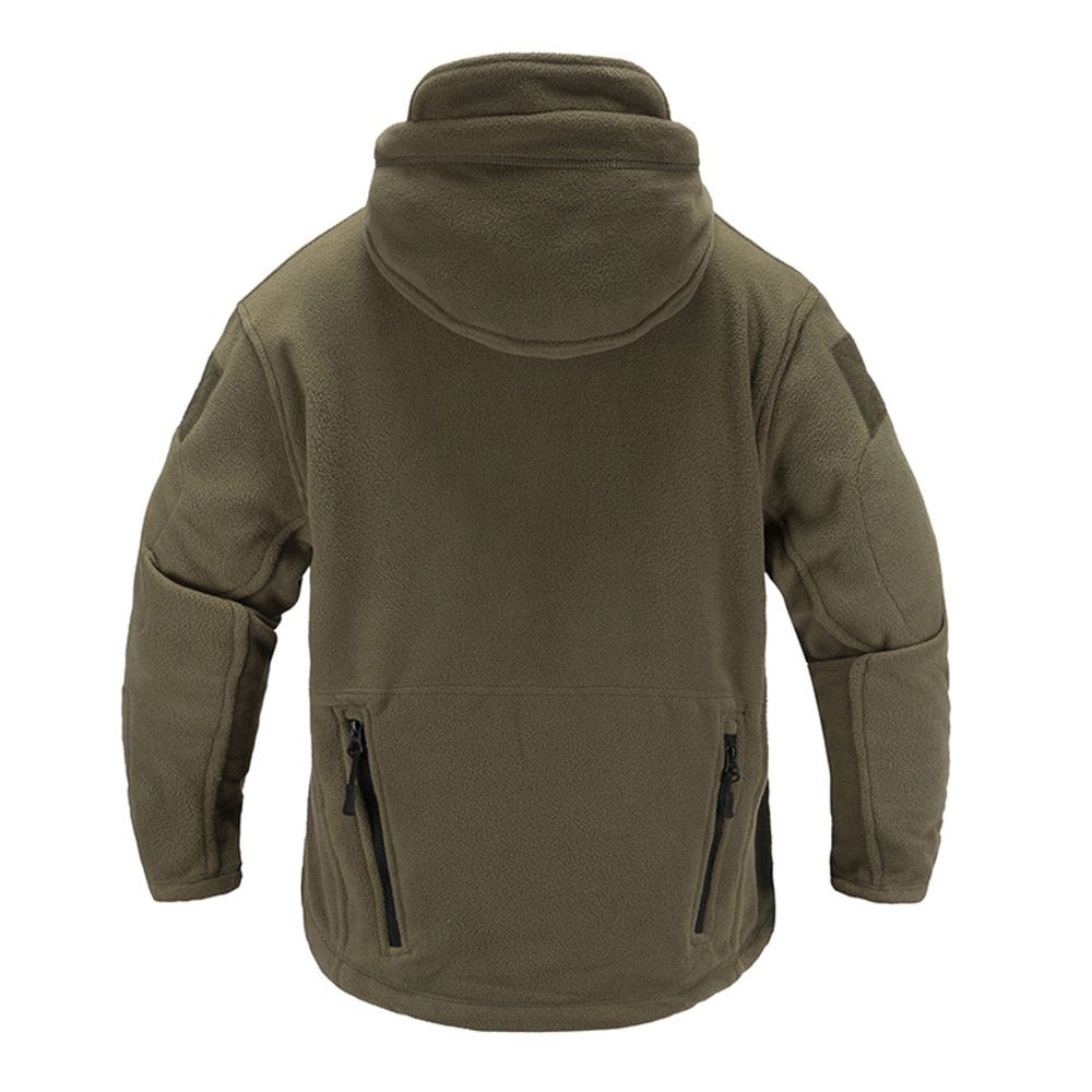 Military Tactical Jacket Men Winter Fleece Thermal Outdoors Sports Hooded Coat And Jacket Softshell Windproof Hiking Jacket Army Green