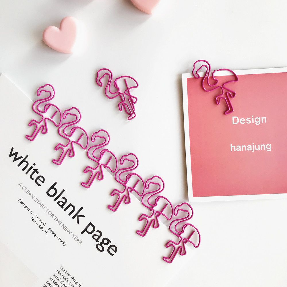 4 Pcs/lot Metal Flamingos Paper Clip Thumbtack Pushpin Pins