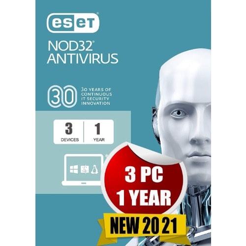 Eset Nod32 Antivirus 2021 - 1 Year 3 Devices (license Key)