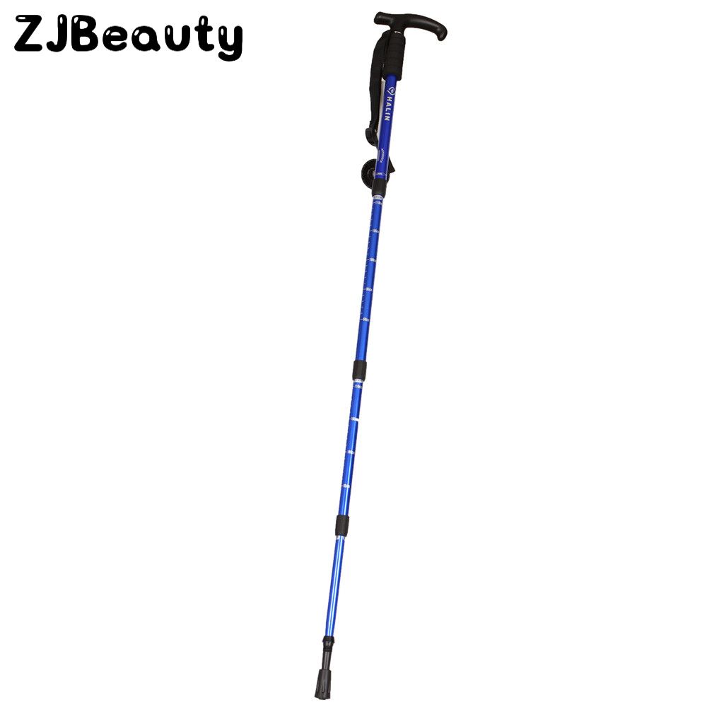 Retractable T-Handle Mountaineering Stick Telescopic Baton