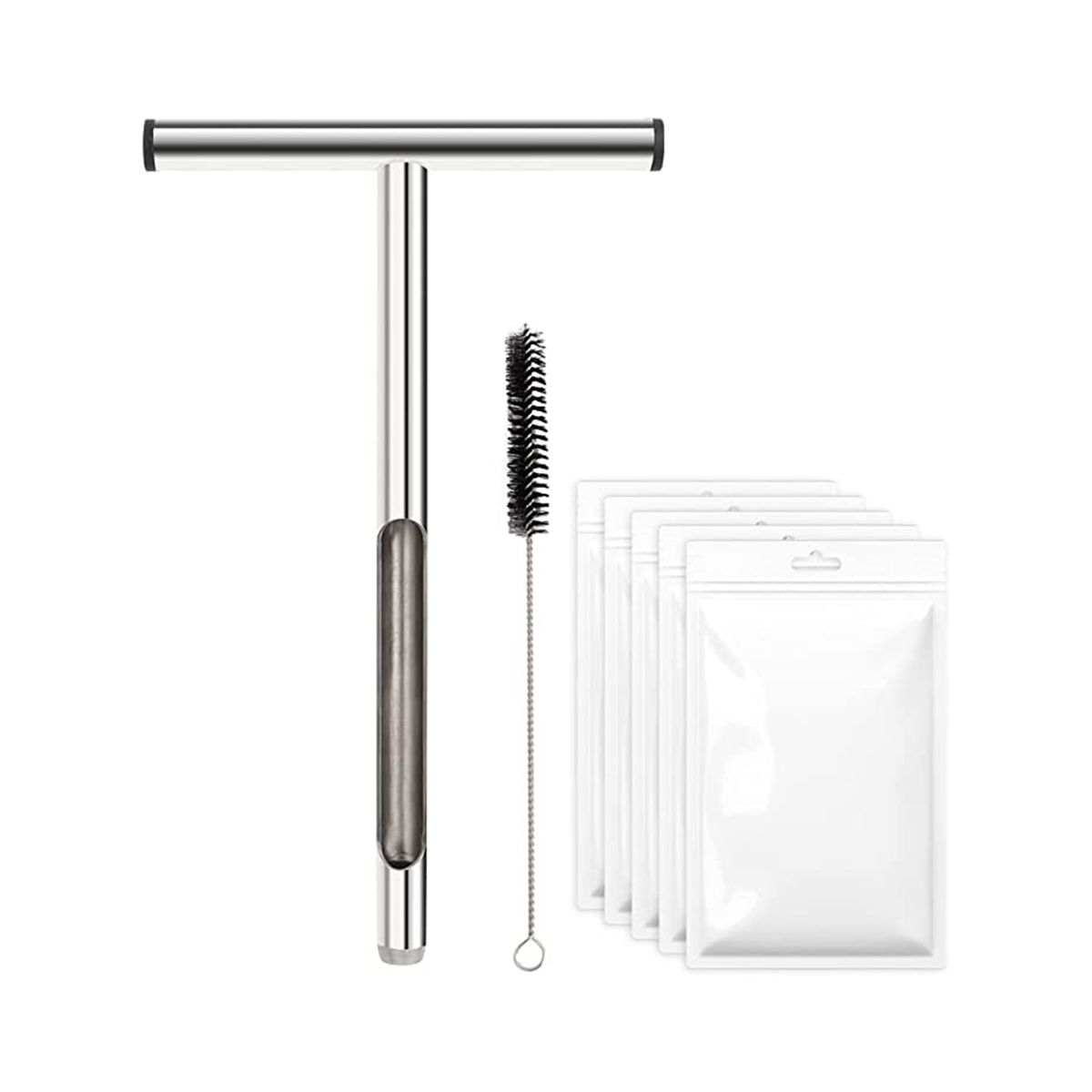 Soil Sample Probe 122 Inches Soil Sampler Soil Probes for Soil Sampling Plant Care Lawn Garden Farm 5 Bags & 1 Brush