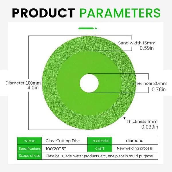 1PC Glass Cutting Disc 100mm Yellow
