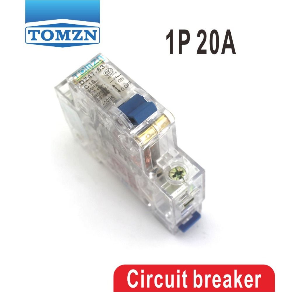 20A Case Circuit MCB 1P Mini Good Breaker Transparent
