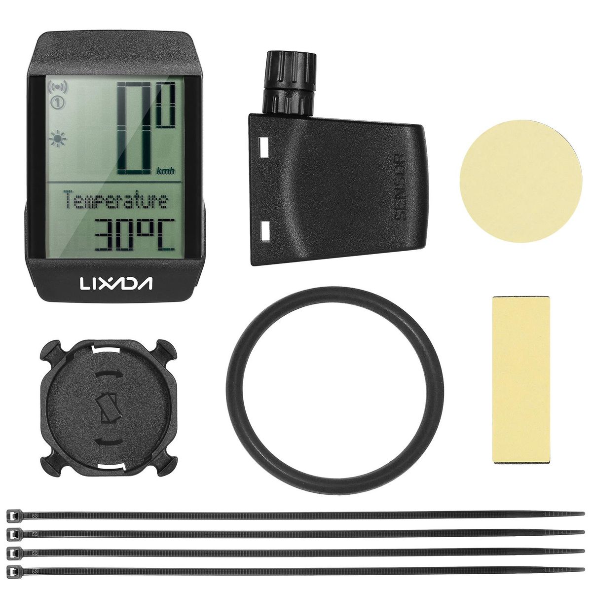 Lixada Wireless Bike Cycling Computer Waterproof Bicycle Speedometer Odometer with 6 Languages LED Backlight