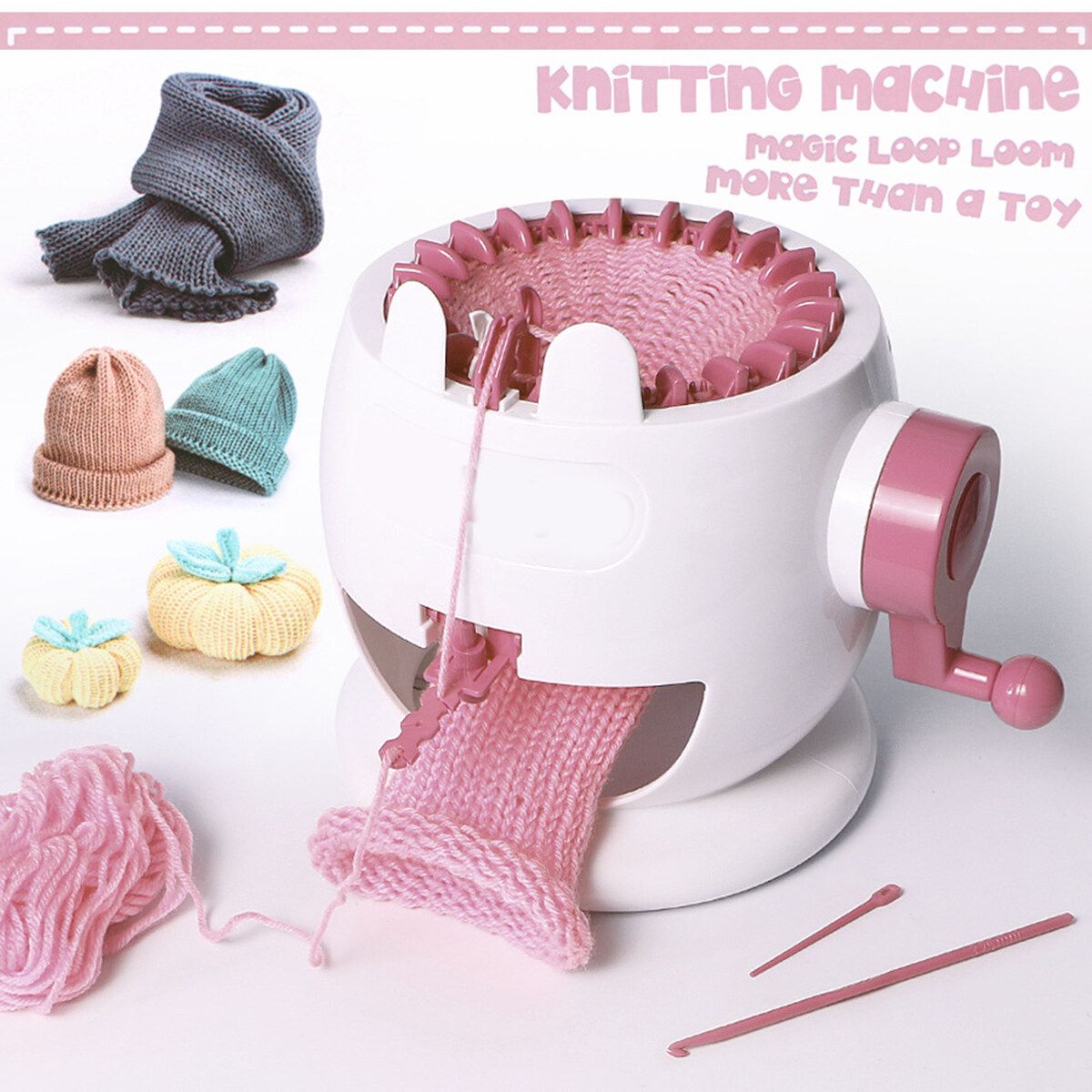 Knitting Machine Kids Knitting Kit Smart Weaver Weaving Loom Toy DIY Scarf Hat Sock Educational Toy