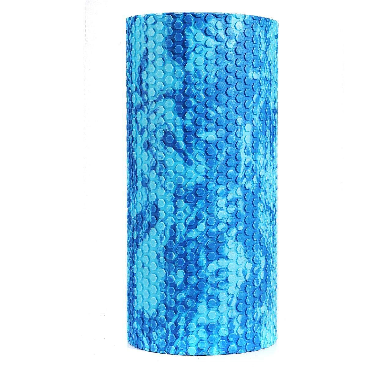 4 Speed Electric Yoga Foam Roller Fitness Massage Muscle Relief Slim Dark Blue Light Blue