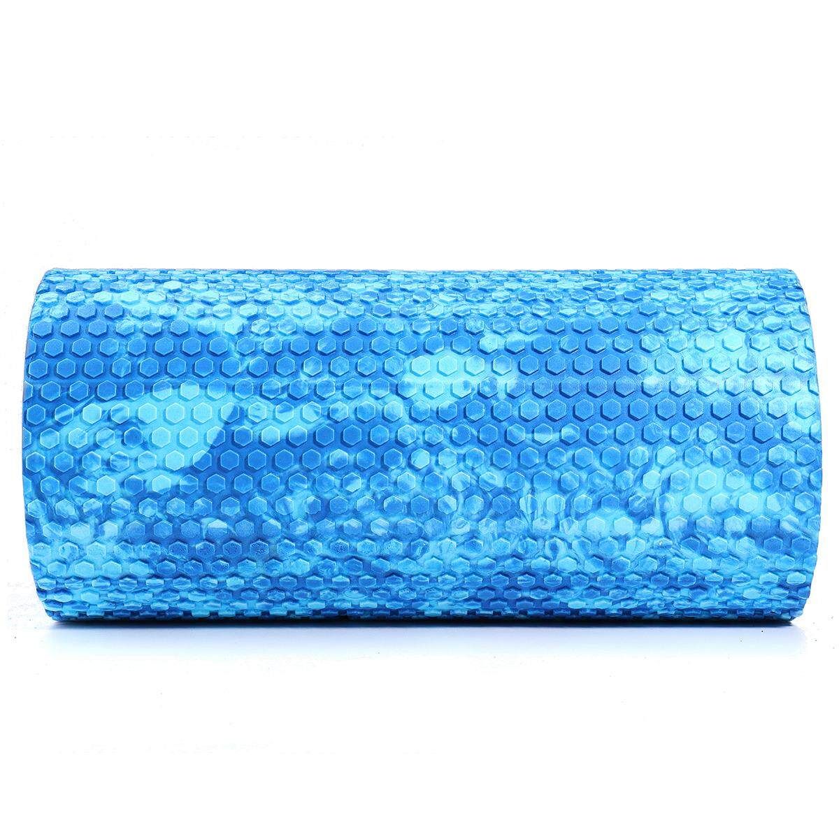 4 Speed Electric Yoga Foam Roller Fitness Massage Muscle Relief Slim Dark Blue Light Blue