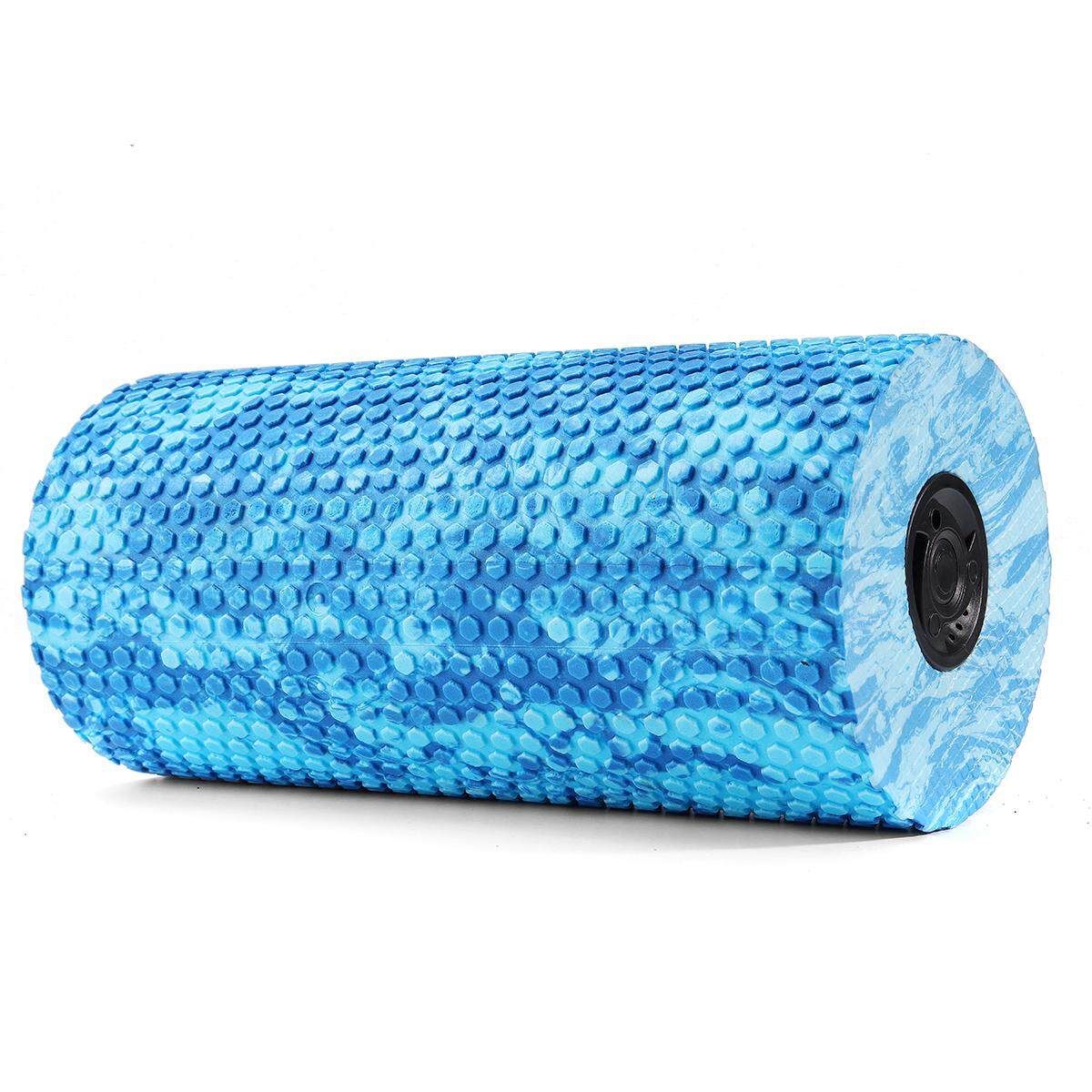 4 Speed Electric Yoga Foam Roller Fitness Massage Muscle Relief Slim Dark Blue Light Blue