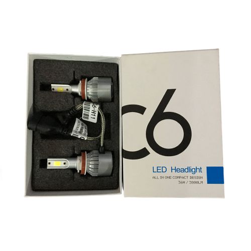 COB  H11  36W 3800lm LED Headlight Pair, 6000K Turbo Light Kit