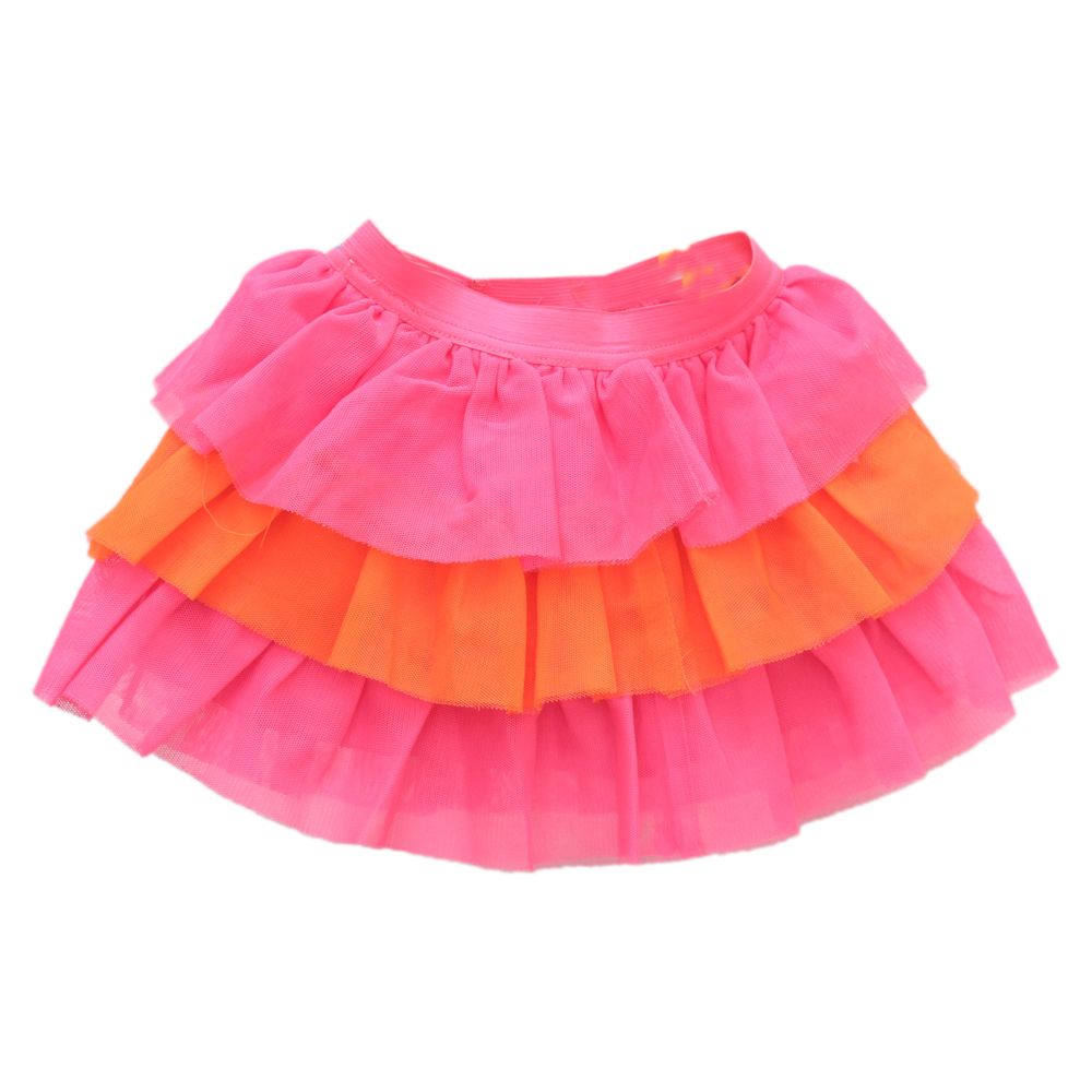Girl's  Color Block  Skirt - Pink