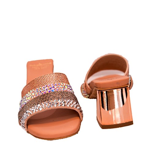 Nila & Nila - Slippers With Stones Design - Peach