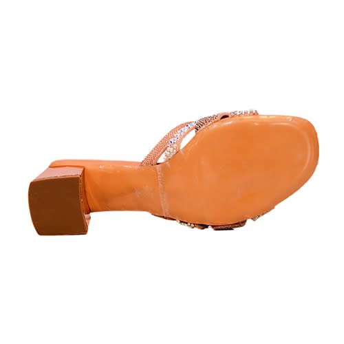 Nila & Nila - Slippers With Stones Design - Peach