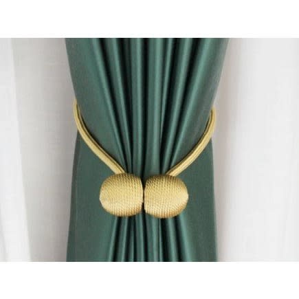Set Of Magnetic Curtain Decorative Tiebacks - 2pcs - Gold