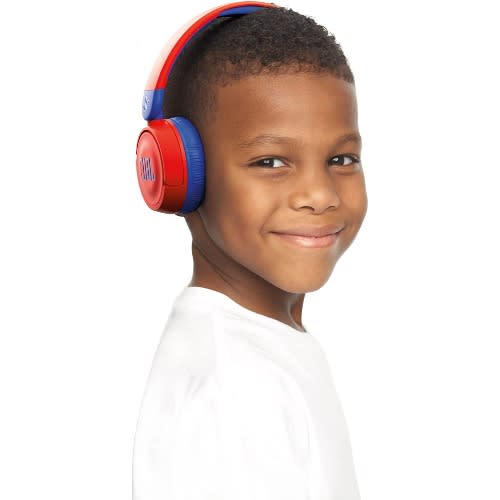 JR310 Bluetooth Wireless Noise Cancelling Headphones With Microphone For Kids - Red