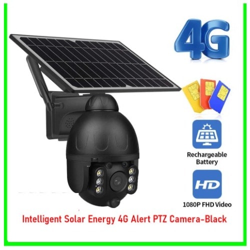 Intelligent Solar Energy 4G Alert Ptz Camera - Black
