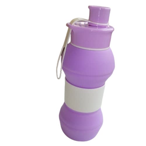 Silicone Collapsible Water Bottle 1000ml - Purple