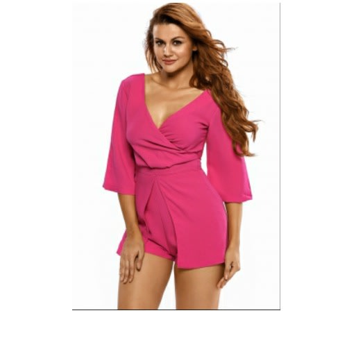 Emfed Rose Wrap Playsuit