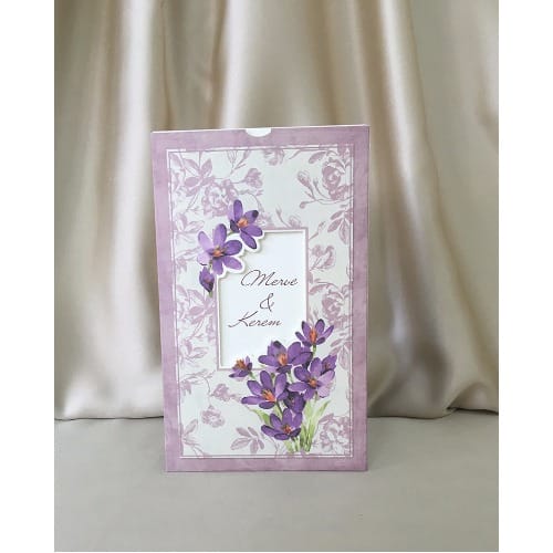Pack of 100 Wedding Invitation Card - Lilac -4005