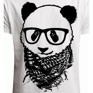 Panda Things Print Tshirt - White