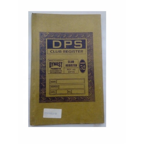 Hardcover Club Register Notebook