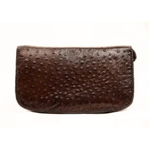 Handmade Ostrich Skin Leather Cross-body Bag