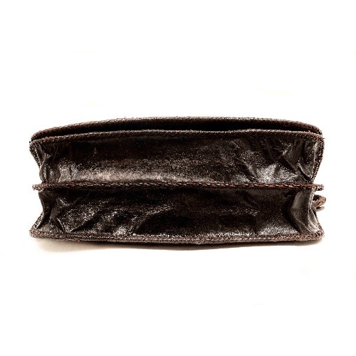 Handmade Ostrich Skin Leather Cross-body Bag