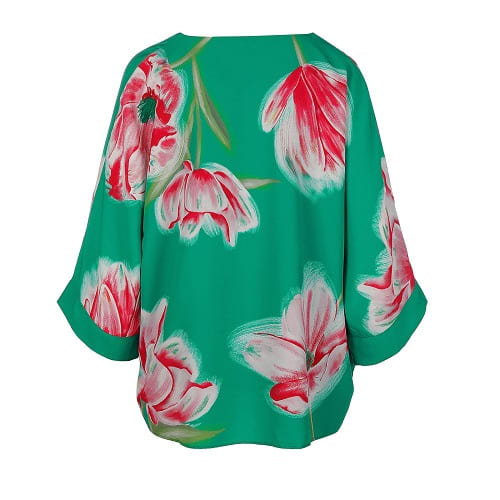 Floral Batwing Top - Green