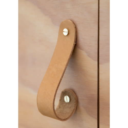 Leather Cabinet Handle - Brown