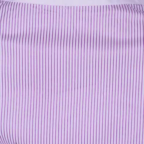 Striped Short Sleeve Blouse- Purple