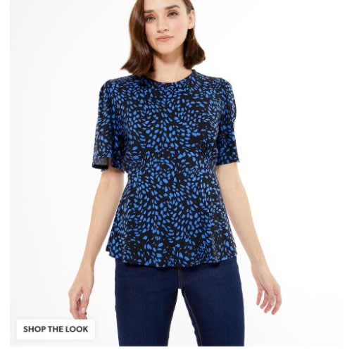 Spot Flutter Sleeve Top