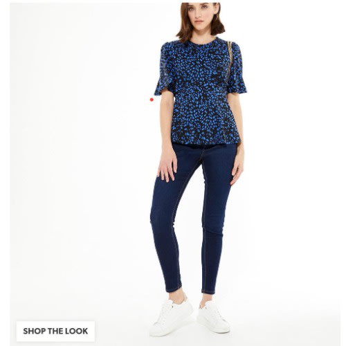 Spot Flutter Sleeve Top