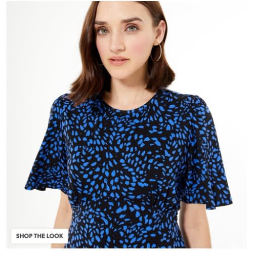 Spot Flutter Sleeve Top