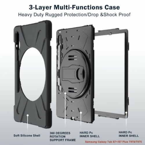 Shockproof Amored Defender Back Case For Samsung Tab S8 Ultra 2022
