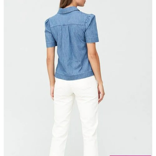 Denim Puff Sleeve Shirt