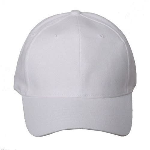 Plain Face Cap - White