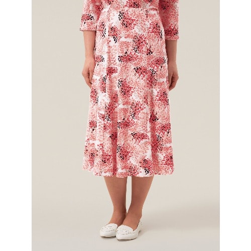 Tear Drop Print Jersey Skirt