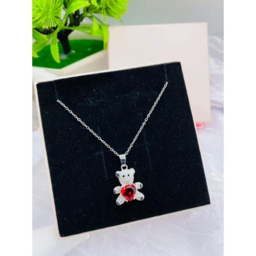 Neckpiece With Teddy Bear Pendant (20 - 24 inches)
