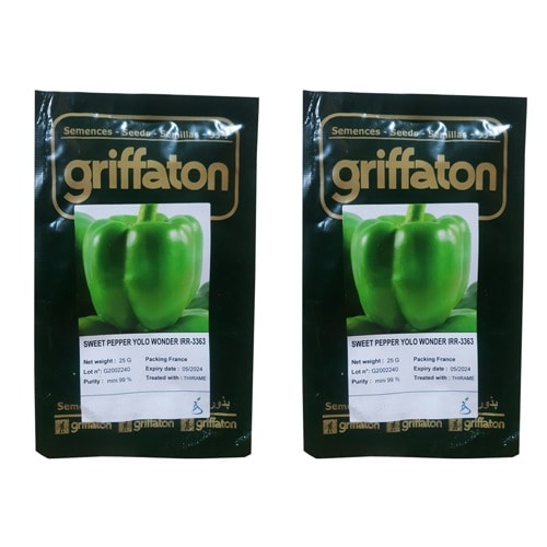 Yolo Wonder F1 Hybrid Green Bell Pepper Seeds -25 Grams 2 Packs