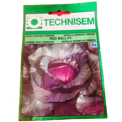 Technisem - Hybrid Cabbage Seeds - Red Ball F1 -5g