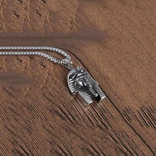 Egyptian King Pendant & Necklace - Silver