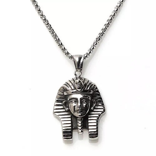 Egyptian King Pendant & Necklace - Silver