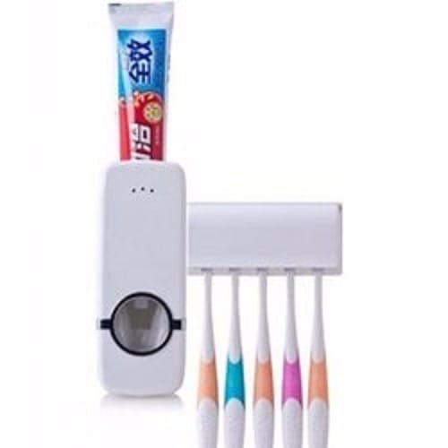 Toothpaste Dispenser & Toothbrush Holder