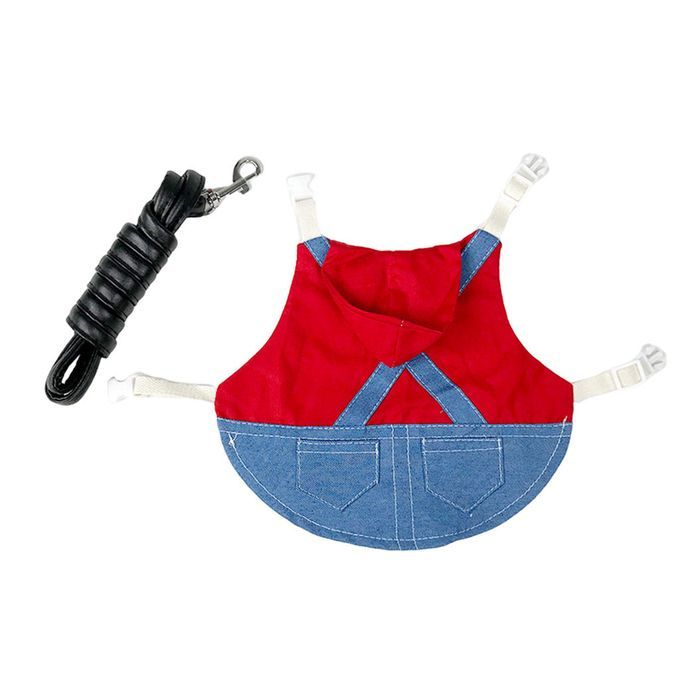 Rabbit Harness Multipurpose Breathable Denim Jacket Coat For M Red