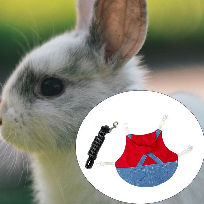Rabbit Harness Multipurpose Breathable Denim Jacket Coat For M Red