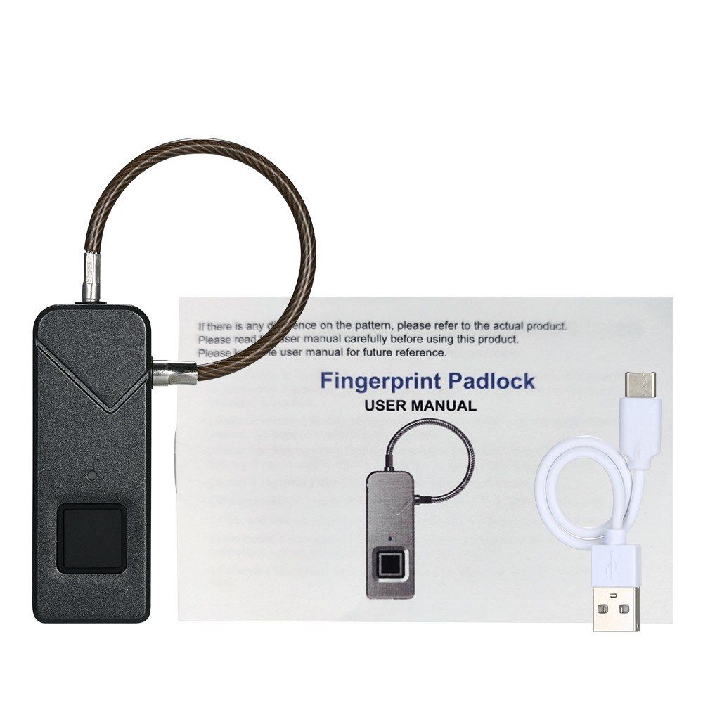 Smart Fingerprint Lock USB Rechargeable Keyless 10 Sets