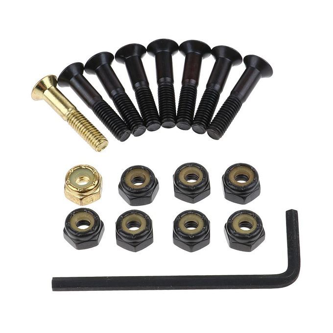 8pcs Replacement Skateboard Truck  Set Flat Head Screws Bolts
