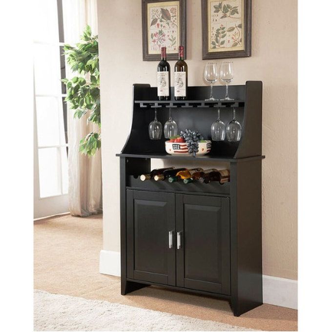 Handys - Black Finish Wood And Veneer Wine Rack  (Lagos Delivery Only)